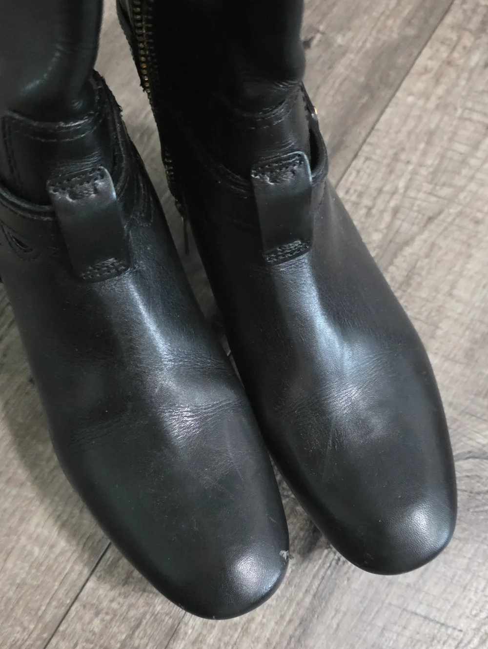 Tory Burch Black Leather Donovan Tall Equestrian Riding Boots